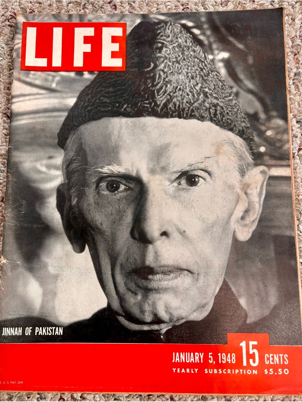 Vintage Life Magazine Jinnah Of Pakistan 1948 NYC Snowstorm United Nations